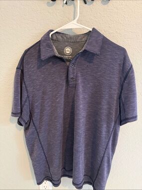 Men's Indigo Heather Polo with Classic Collar